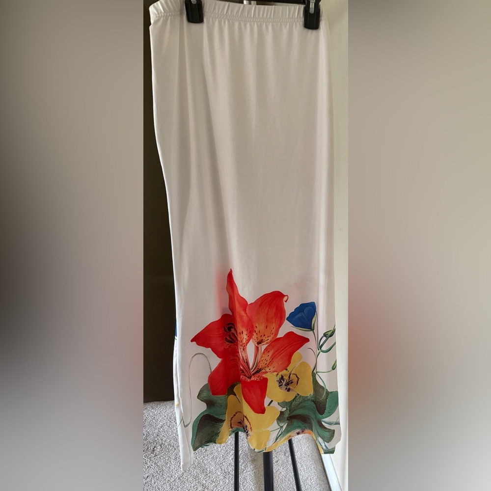 Floral Print White Dress